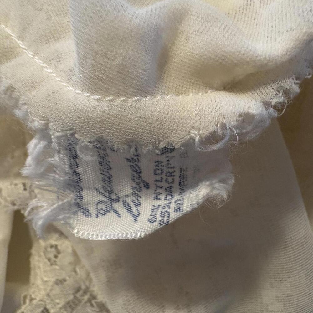 Vintage 1950's Fischer Heavenly Ivory Satin Lace Nightgown M - Picture 8 of 8